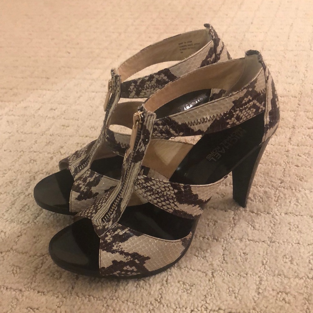 Michael kors snake skin heel